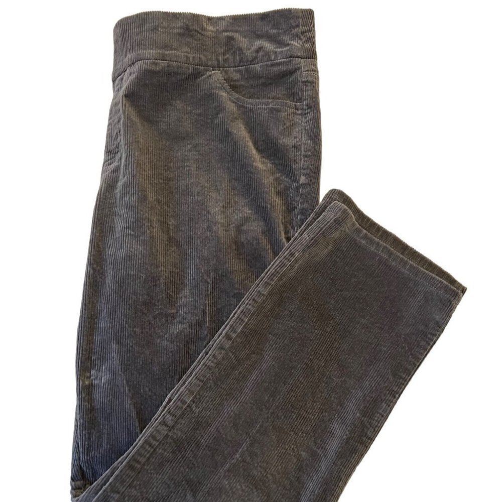 denim & Co. Women's 20W Tall Straight Leg Grey Cord Pants - Picture 8 of 10